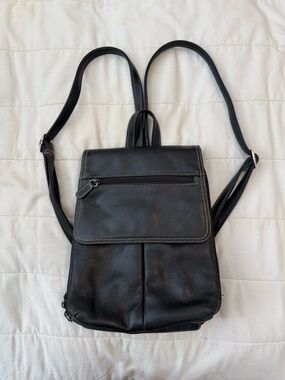 Vintage Hillard & Hansen Genuine Leather Backpack
